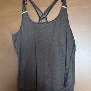 Athletic Works Black Mesh Racerback Tank